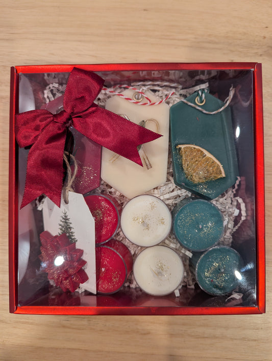 Xmas Tea Candle & Scented Bars Gift Box